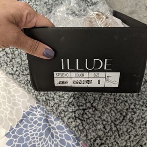 Rose gold kitten heels